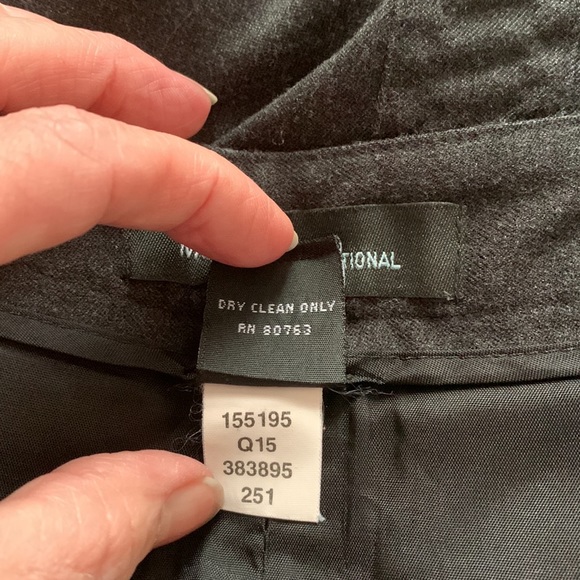 Y2K Grey Flannel Pencil Skirt with Bow 6 - Picture 4 of 7